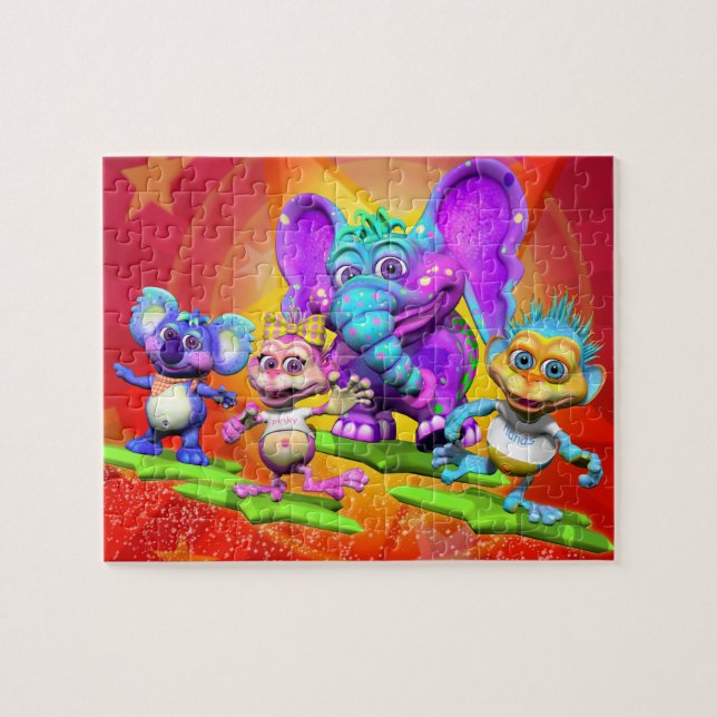 Roligt pussel med "GiggleBelliesen ", (Horisontell)