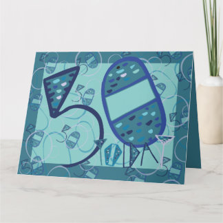 Roligt Quirky 50:e födelsedagsfirandekort för mana Tack Kort