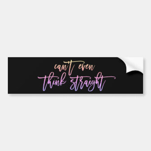 Roligt Quote Gay pride Sunset Rosa Black Bildekal
