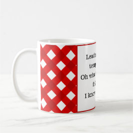 Roligt Quote Red Gingham Modern Kaffemugg