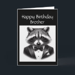 Roligt Raccoon Brother en sann gentleman Raccoon Kort<br><div class="desc">Komiskt utklädd kapplöpning gör en roligt Birthday-kort för den bästa klädda gentlemannen du känner</div>
