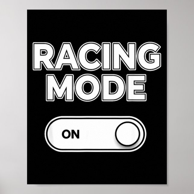 Roligt racingsätt att säga med vippor  poster (Framsidan)