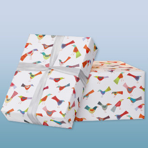 Roligt Rainbow Bird Presentpapper