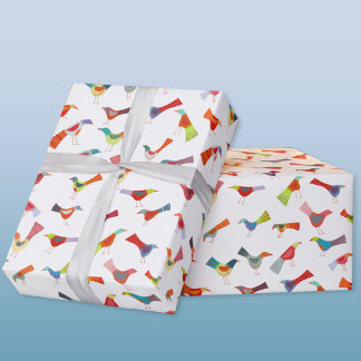 Roligt Rainbow Bird Presentpapper