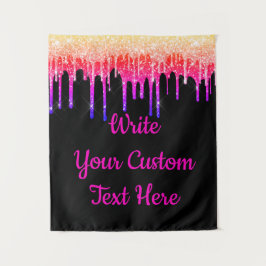 Roligt Rainbow Glitter Birthday Photo Booth BackDr