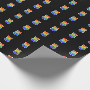 Roligt Rainbow Spectrum Mönster "5", händelsenumme Presentpapper