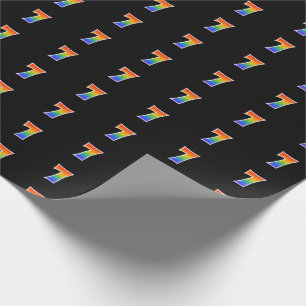 Roligt Rainbow Spectrum Mönster ’7’, händelsenumme Presentpapper