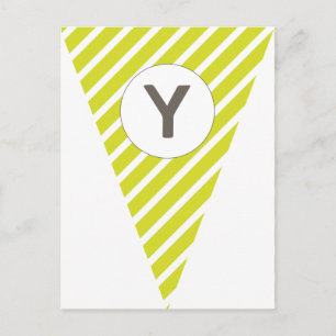 Roligt Rand Lime Green Anpassade Flagga Bunting Vykort
