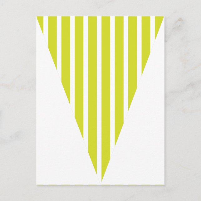 Roligt Rand Lime Green Colorful Flagga Bunting Vykort (Framsida)
