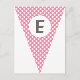 Roligt Rand och Polka Dot Anpassade Flagga Bunting Vykort