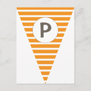 Roligt Rand Orange Anpassade Flagga Bunting Vykort