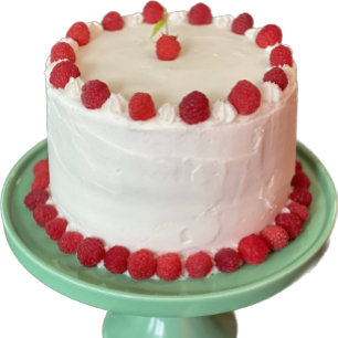 Roligt Raspberry Cake Small Greeting Card Kort