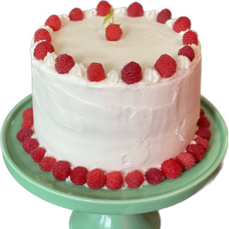 Roligt Raspberry Cake Small Greeting Card Kort