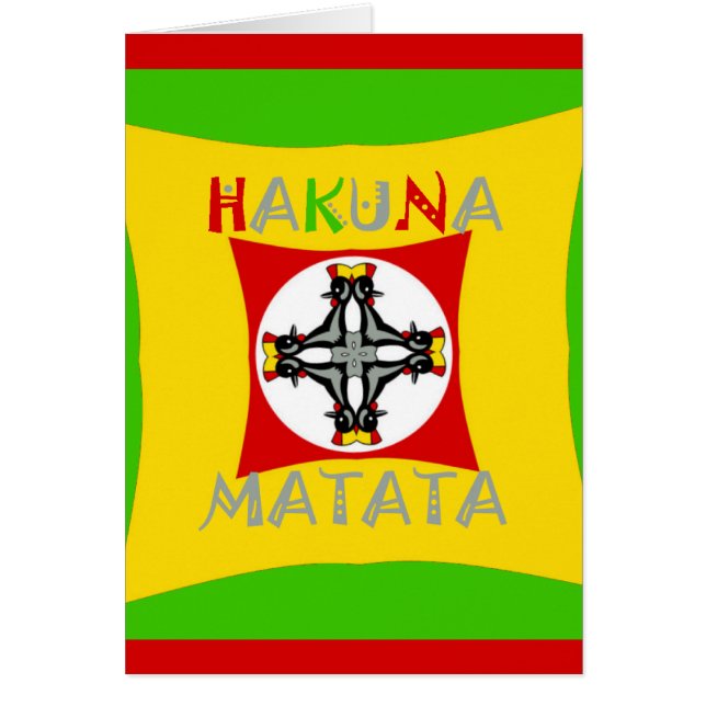 Roligt Rasta Färg Red Golden Grönt Hälsningskort (Framsidan)