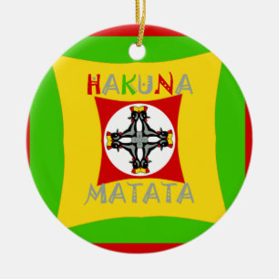 Roligt Rasta Färg Red Golden Grönt Julgransprydnad Keramik