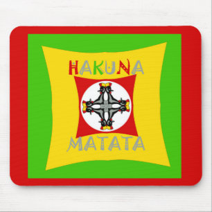 Roligt Rasta Färg Red Golden Grönt Musmatta
