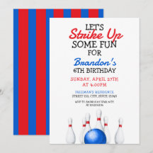 Roligt Red and Blue Bowling Barns födelsedag