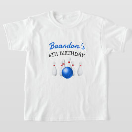 Roligt Red and Blue Bowling Barns födelsedag T Shirt