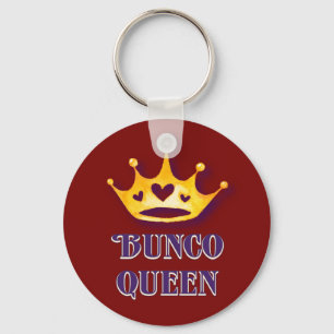 Roligt Red Bunco Queen Nyckelring
