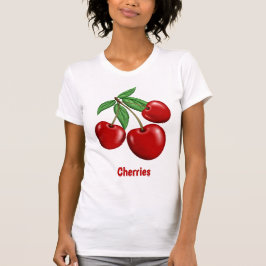 Roligt Red Cherries Design Personlig T Shirt