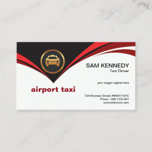 Roligt Red Flies Airport Taxi Service Visitkort