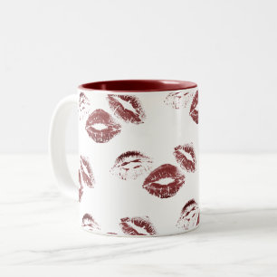 ROLIGT! Red Lipstick-skrivare Två-Tonad Mugg