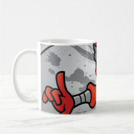 Roligt Red Ninja Design Kaffemugg