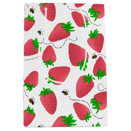 Roligt Red Strawberry och Bee Gift Bag