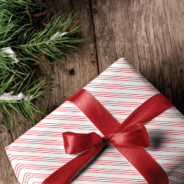 Roligt Red & White Candy Kan Rand julafton Presentpapper