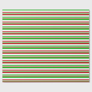 Roligt Red, White, Grönt Färgad Jul Inspired Presentpapper
