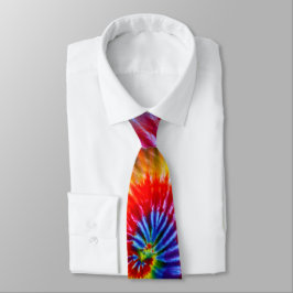 Roligt Regnbåge Färger Retro Tie Dye Neck Tie Tie Slips