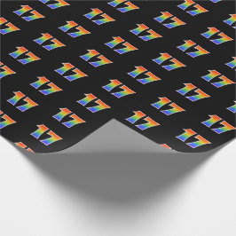 Roligt regnbågsspektrum mönster "17" evenemangsnum presentpapper
