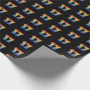 Roligt regnbågsspektrum mönster "17" evenemangsnum presentpapper