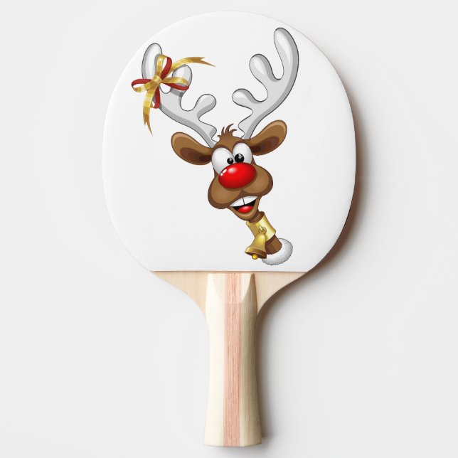 Roligt Ren som tittar Jul Meme Pingisracket (Framsidan)