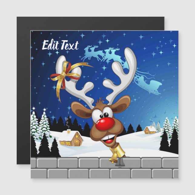 Roligt renar som tittar jul meme (Fram/baksida)