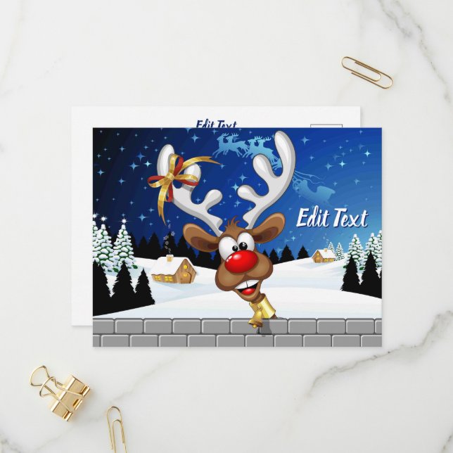 Roligt renar som tittar jul meme inbjudan vykort (Fram/Back In Situ)