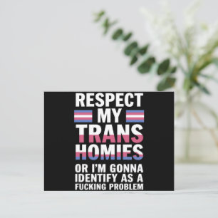Roligt Respektera Mina Trans-Vänner Månad För Hbtq Vykort