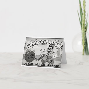 Roligt Retro Bröllopskort Tack Kort