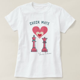 Roligt Retro Checkmate Valentine Gifts lite T-Shir T Shirt