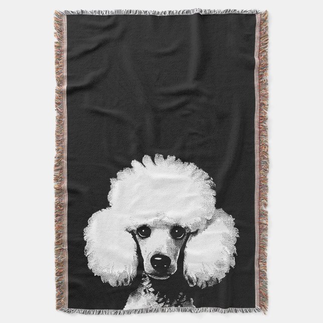 Roligt Retro Chic, popup-bild Pudel Filt (Fun Retro Chic Pop Art Poodle Throw Blanket)