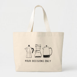 Roligt Retro Coffee Älskare Pour Decision Monogram Jumbo Tygkasse