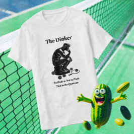 Roligt Retro Dinker Pickleball Paddle T-Shirt