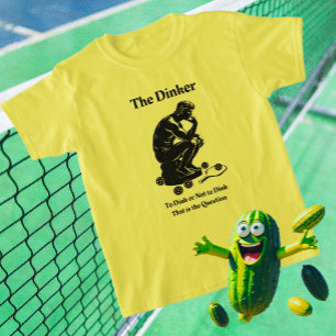 Roligt Retro Dinker Pickleball T-Shirt