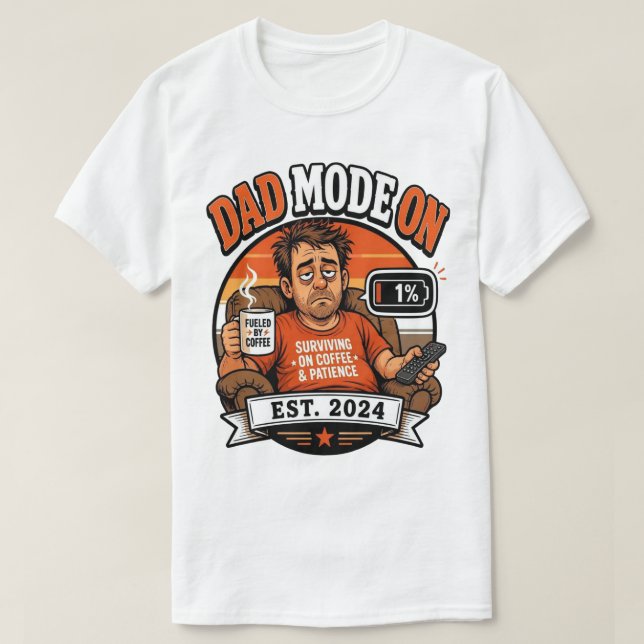 Roligt Retro Faderpresent T Shirt (Design framsida)