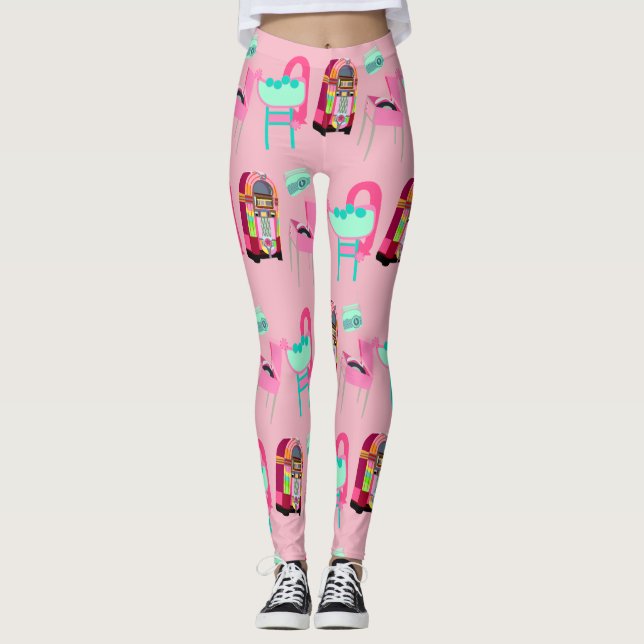 Roligt retro Fiesta Fiesta Leggings (Framsida)