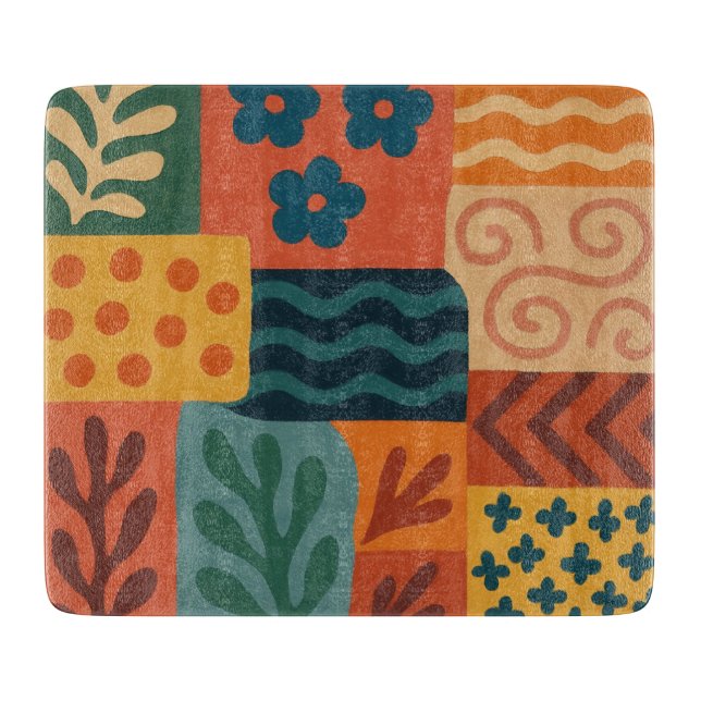 Roligt Retro Garden Collage Mönster Motif (Framsidan)