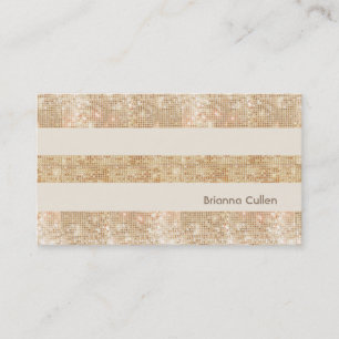Roligt Retro Guld FAUX Sequin Rand Modern Visitkort