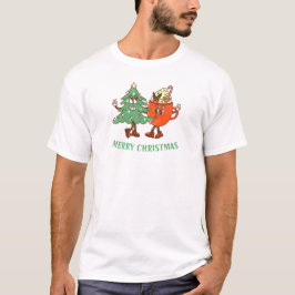 Roligt Retro-jul T Shirt