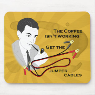 Roligt Retro pappakaffeordstäv Mousepad Musmatta