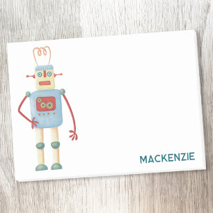 Roligt Retro Robot Personlig Post-it Block